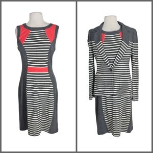 Yoana Baraschi Apres Grey Striped Tennis Blazer & Dress Set